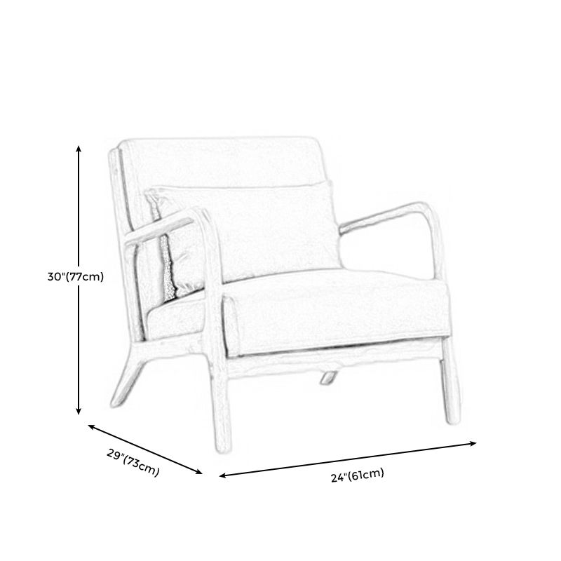 Linen Chair 24" L x 28.7" W x 30.3" H Arms Included  Solid Wood Frame Chair