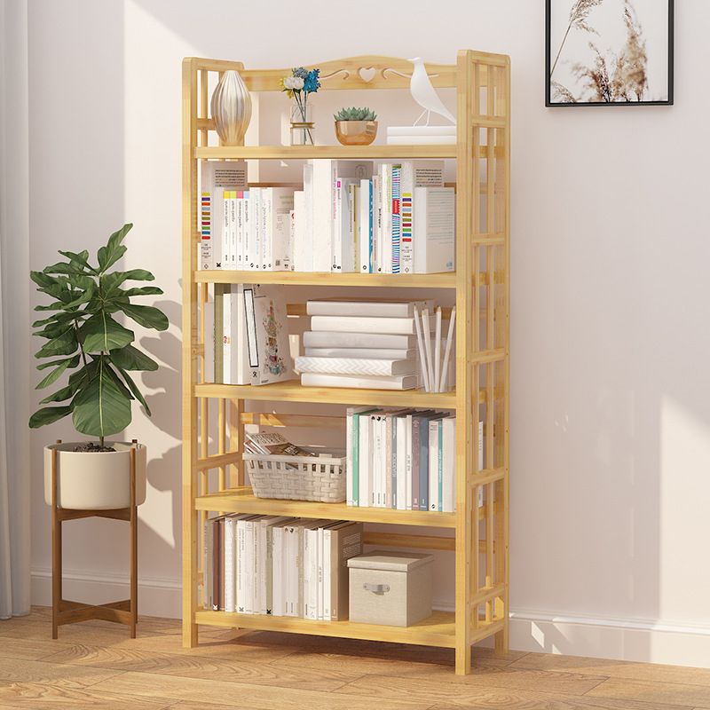 Adjustable Wood Book Shelf Bamboo Natural Shelf Bookcase Open Shelf Shelves Included