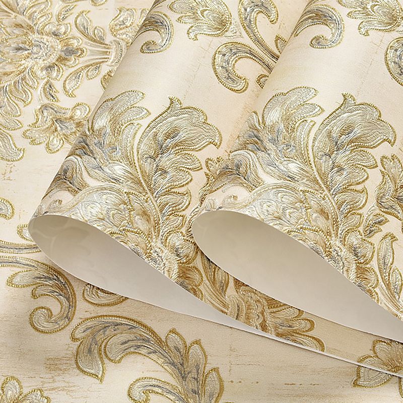 Rouleau de papier peint médaillon européen, revêtement mural lavable de couleur Pastel pour la décoration de la maison
