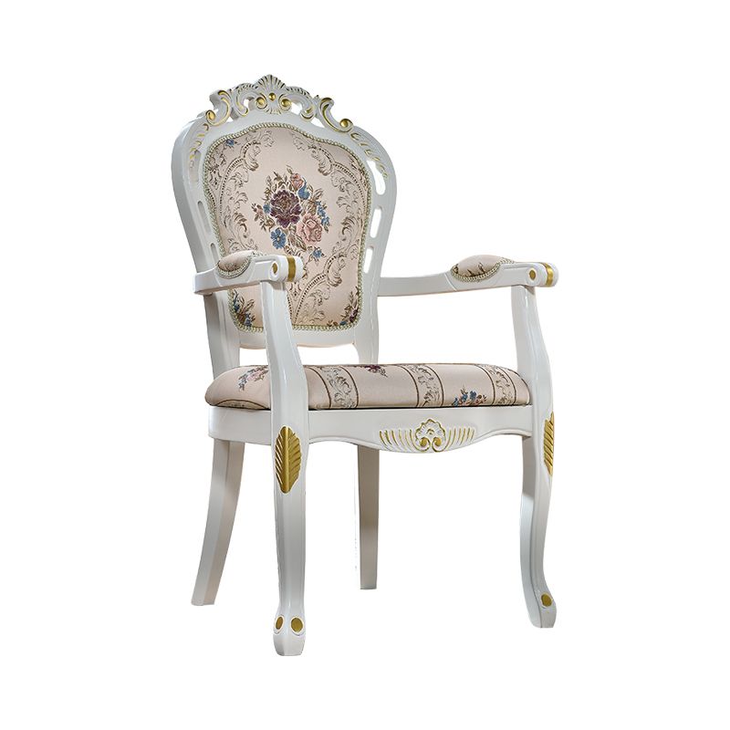 Victorian Style Solid Wood Dining Room Armchair King Louis Back Side Chair for Home Use