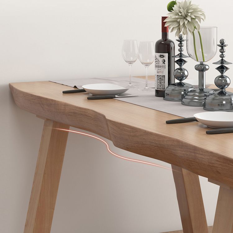 Living Room Solid Wood Top Table Modern Simple Table with 4 Legs