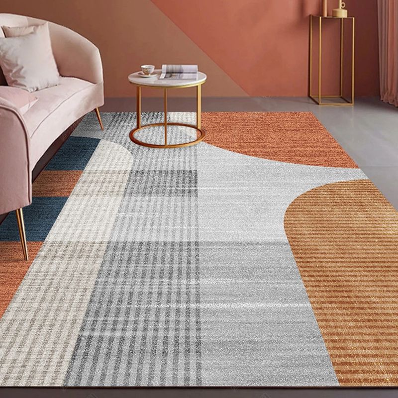 Victorian Geometric Print Carpet Polyester Indoor Rug Non-Slip Backing Area Carpet for Living Room