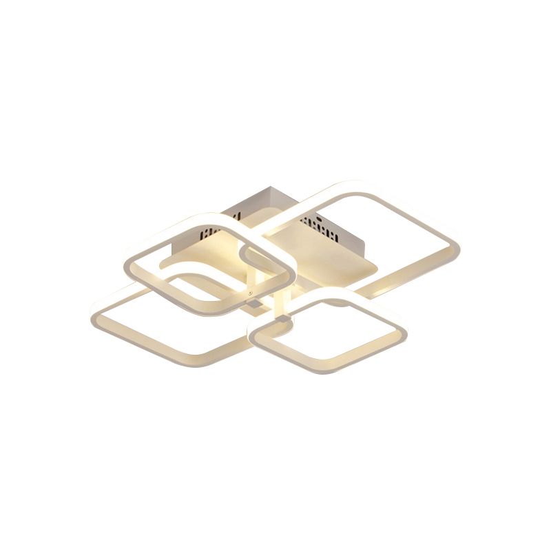 Geometrisches Wohnzimmer Bündig Licht Acryl LED 4/6/8 Lichter Modernism Semi Flush Ceiling Licht in Warm/Weißes Licht