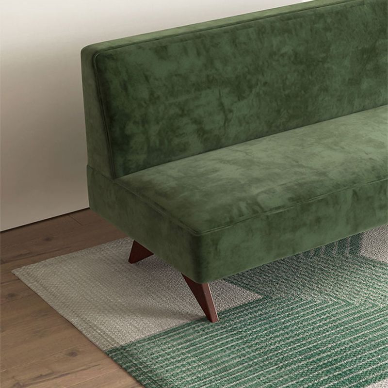 Velvet 29.52" Wide Pine  Sofa for  Living Room Green Armless Sofa