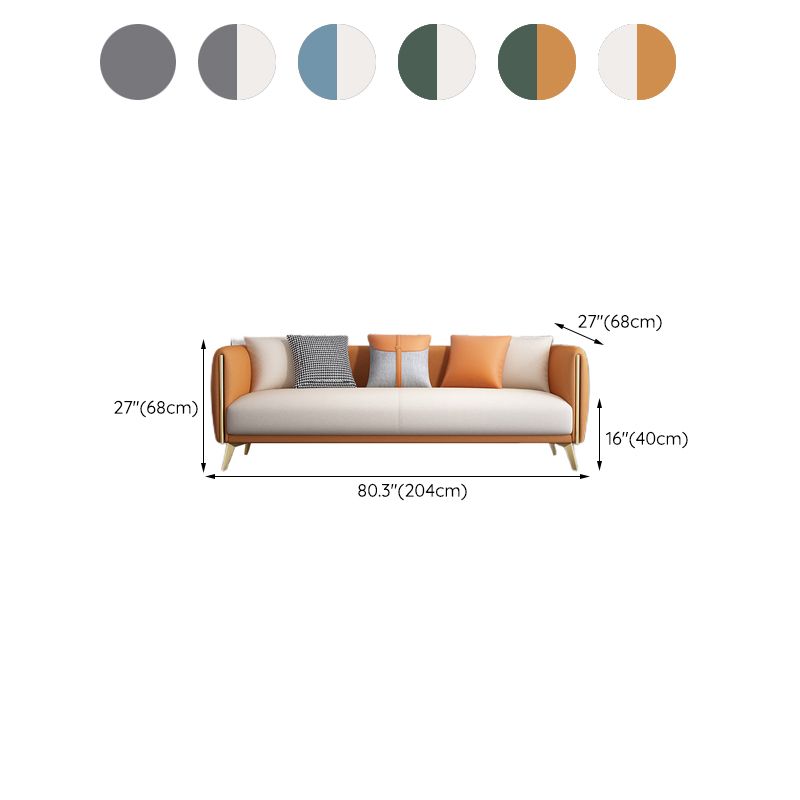 Glam Hair Pin Legs Seating Tuxedo Arm Settee for Living Room