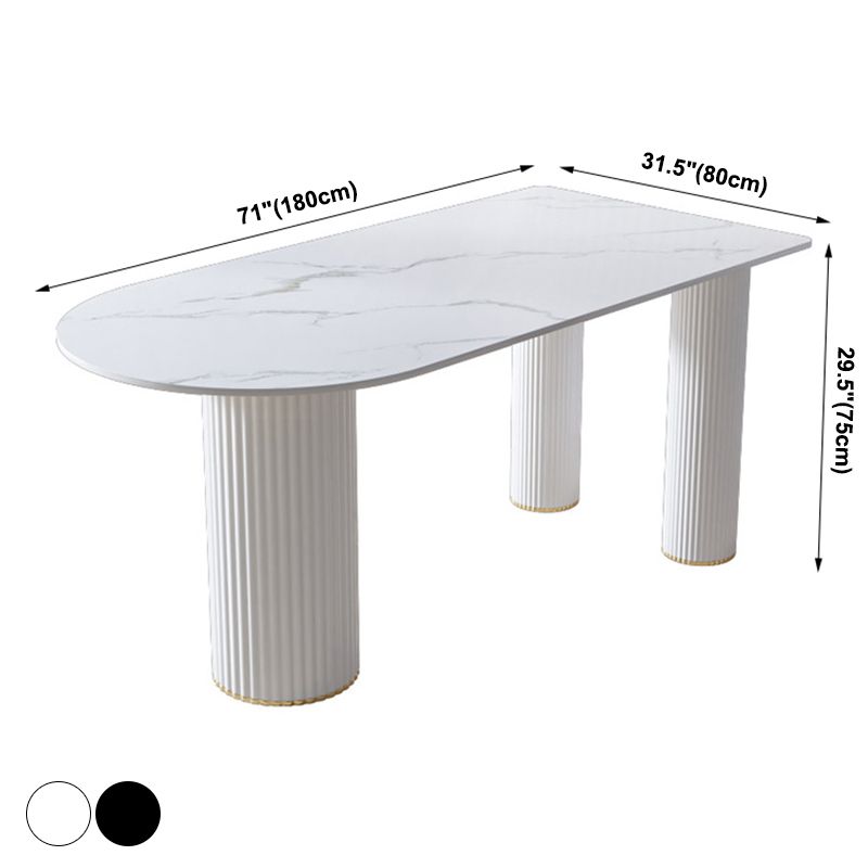 Metall zeitgenössische freie Form eines Esstischs Sintered Stone Tisch für Zuhause