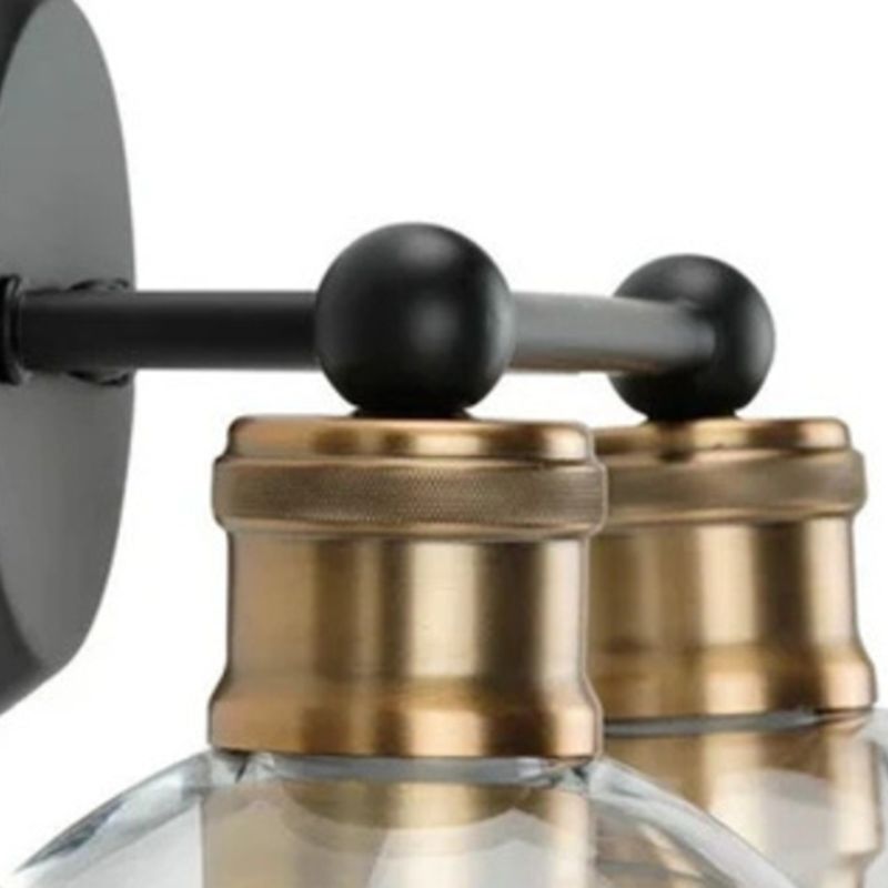 Glass Shaded Bath Vanity Lighting Industrial Black/white Light for Bathroom