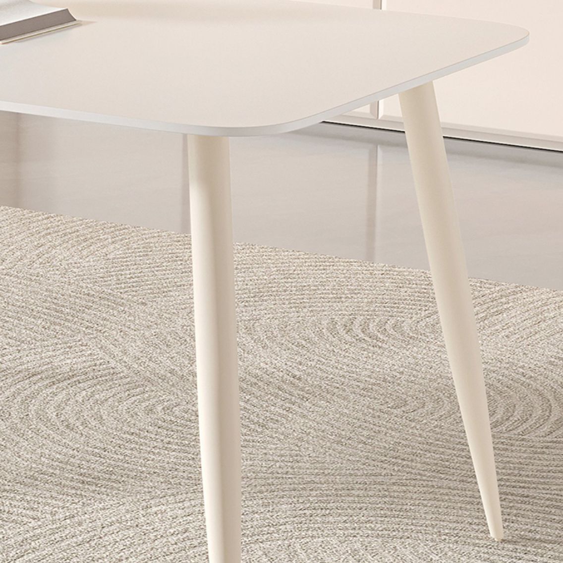 Rectangle 1/2/5/7 Pieces Furniture Sintered Stone Dining Set in White