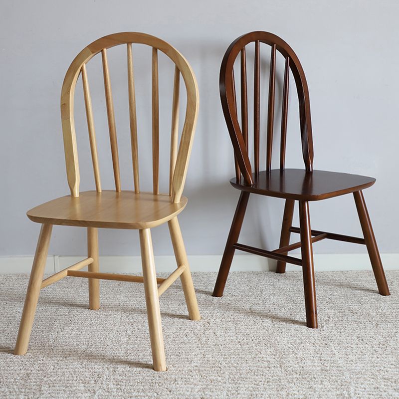 Nordic Style Solid Wood Dining Room Chair Windsor Back Side Chair for Home Use