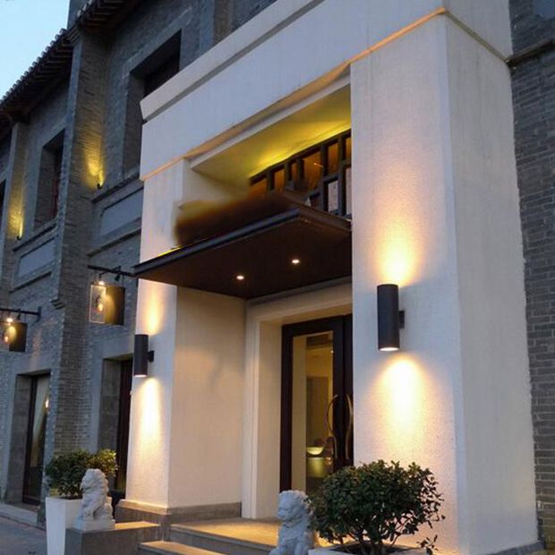 Lampe murale moderne lampe nordique simple, la teinte cylindrique, le luminaire mural pour extérieur