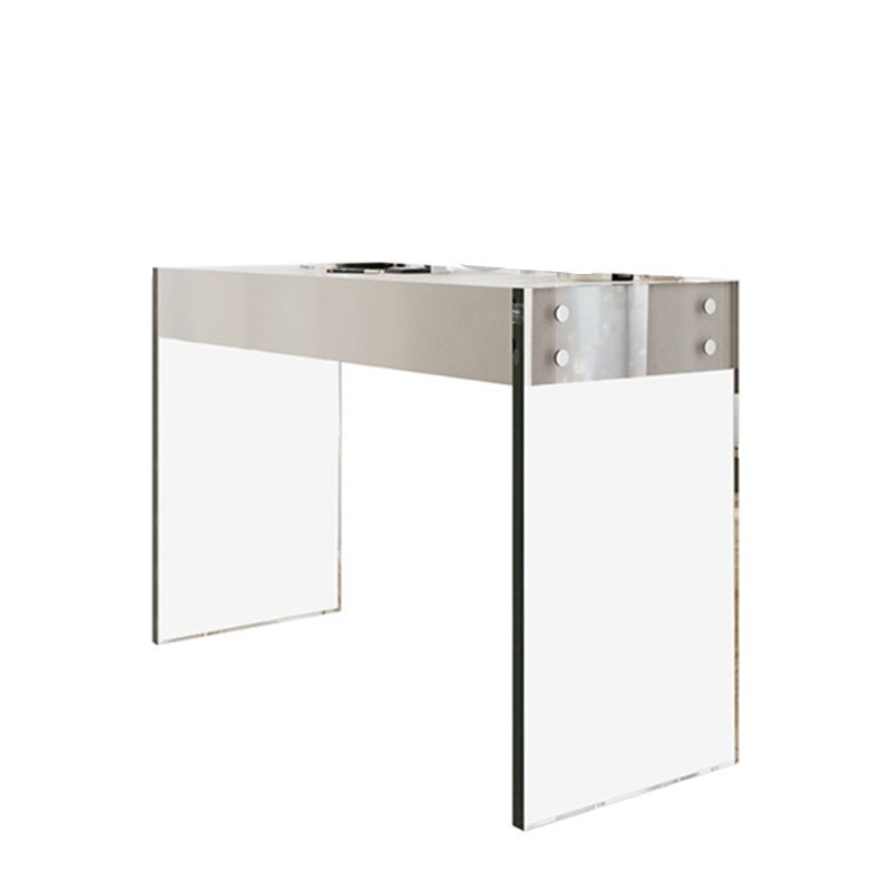 White Slate Top Make-up Vanity with Drawer for Bedroom 29.5"