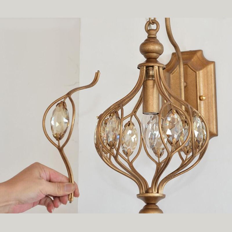 Lámpara de pared de la linterna de la linterna de latón.