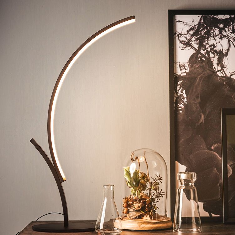 Lineal 1 mesa de luz luz lámparas de mesa de mesa de metal contemporáneas para dormitorio