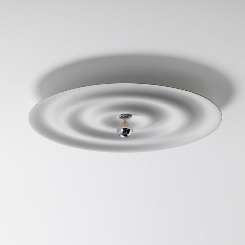 1 Light Circular Wall Mounted Lamp Contemporary Metal Wall Light Sconces