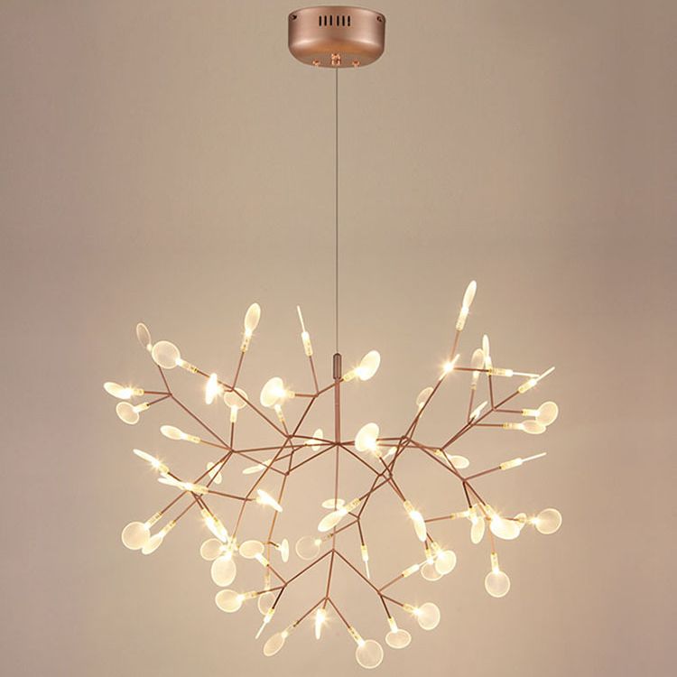 Metallzweig Anhänger Beleuchtung moderner Stil Multi -Leuchten hängende Lampe in Weiß