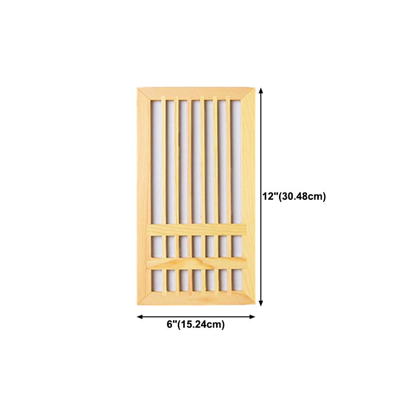 Wooden Wall Mount Light Modern Wall Sconce Lamp with Plastic Shade for Living Room