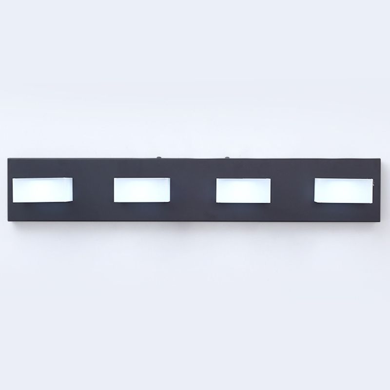 Modern Simple Rectangle Shape Vanity Light with Acrylic Shade for Shower Room