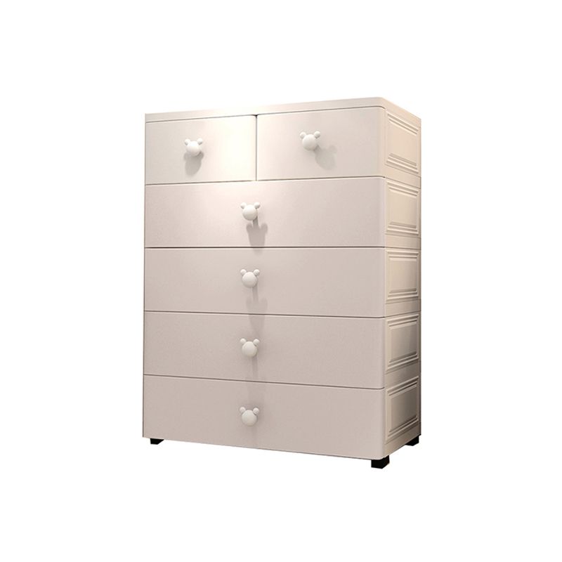 Plastic Non-Hanging Armoire with Drawers Contemporary Indoor Storage Cabinet
