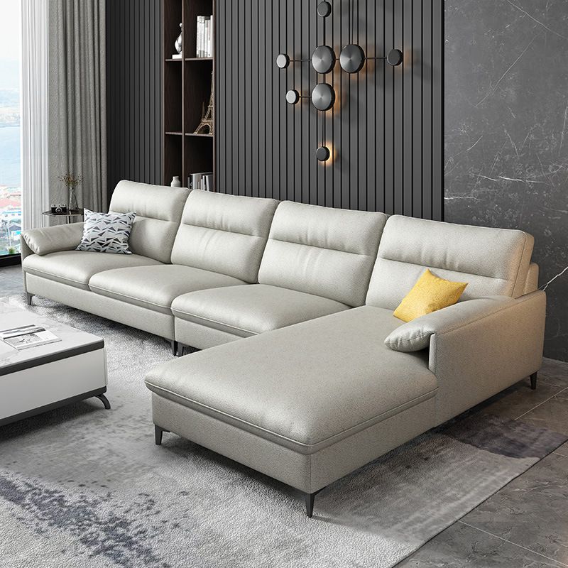 Modern Stain-resistant L-shape Sectional 4-seater Pillow Top Arm Sectional