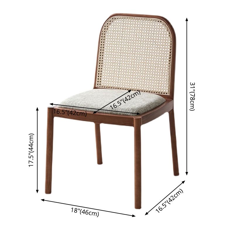 Chaise de salle à manger traditionnelle en bois massif, finition mate, chaise à dossier solide