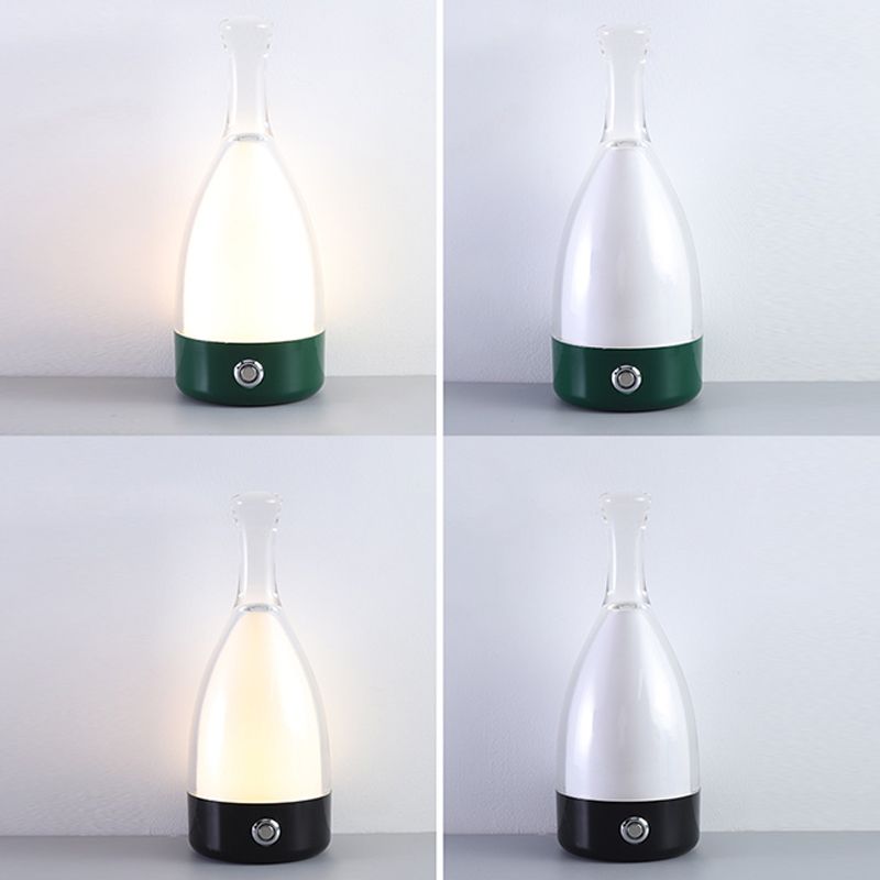 Bottle Shape Table Lamp Modern Style Glass Single Light Table Light
