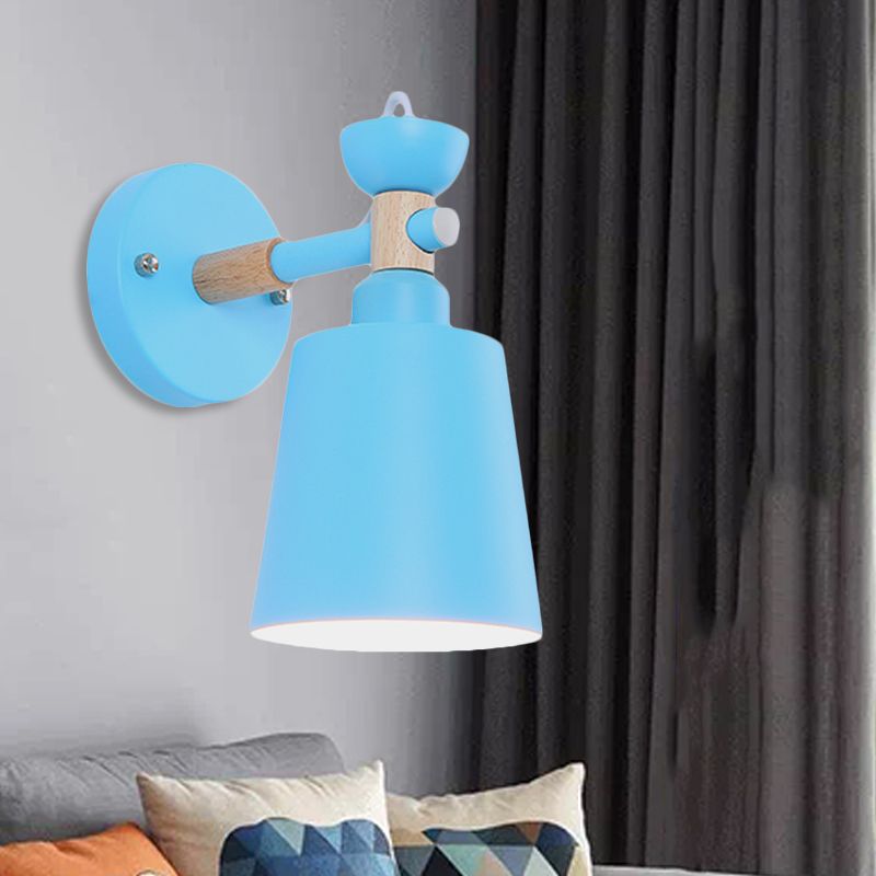 Luz de apliques de estilo nórdico rotativo con cubo de muro de metal ligero para dormitorio para adultos