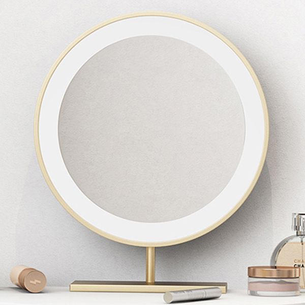 Modern Semicircle Slate Top Table Makeup Vanity with Drawers