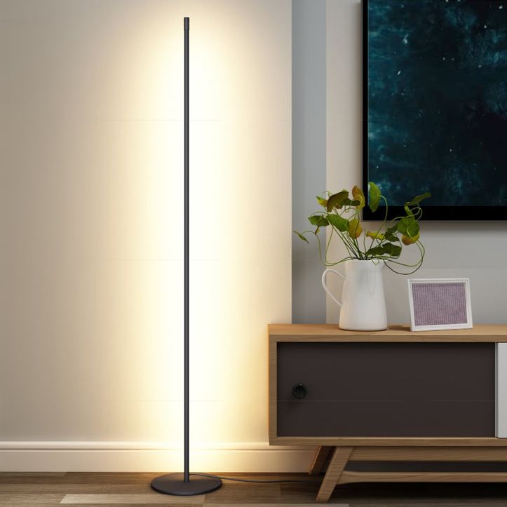 Éclairage de sol en forme de bande de style moderne Métal 1 lumière du sol lumineux pour la salle de lecture