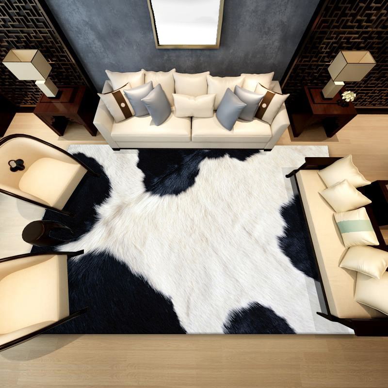 Creative Leopard Print Carpet Polyester Indoor Rug Stain Resistant Rug for Living Room