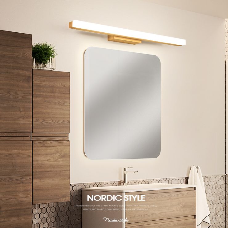 Luce da parete di vanità rettangolare Nordic Minimalist Minimalist Wood Vanity Light