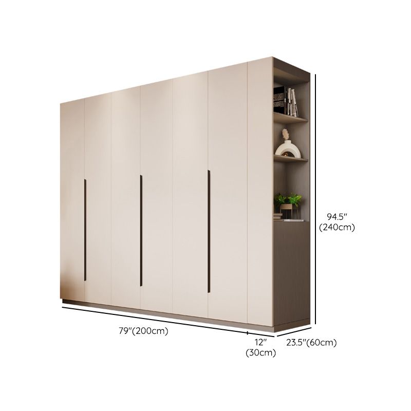 Modern Wood Wardrobe Armoire Freestanding Soft Close Doors Wardrobe Cabinet