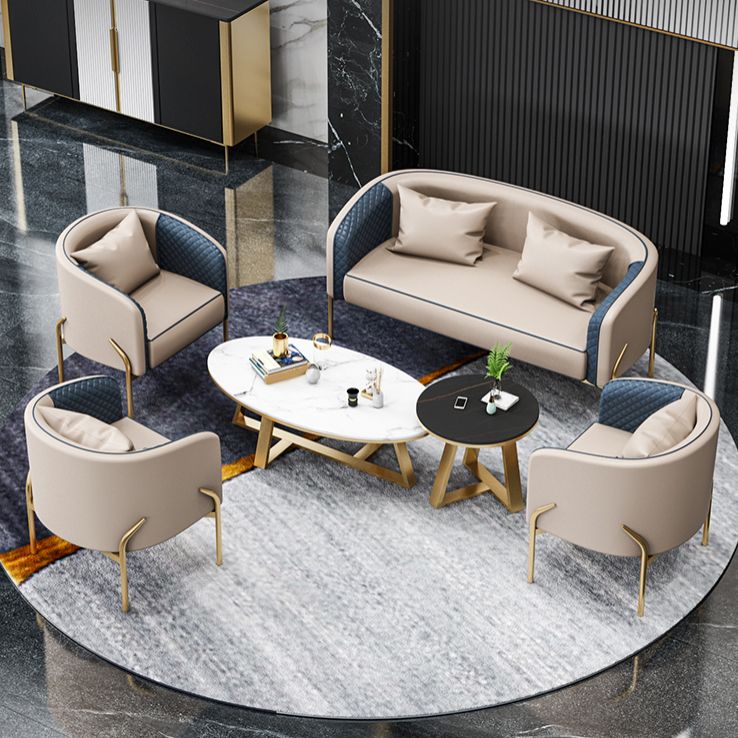 Glam Style Sintered Stone Set Round 1/3/4/5 Pieces Dining Set for Home Use