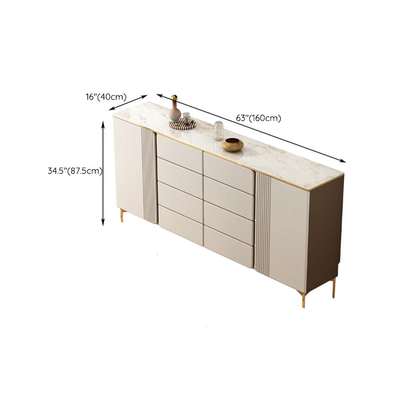 Classic Glam Storage Chest Dresser Stone Dresser with Drawers