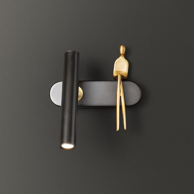 Copper Wall Lamp Modern Style Wall Mount Lamp with Metal Shade for Bedroom