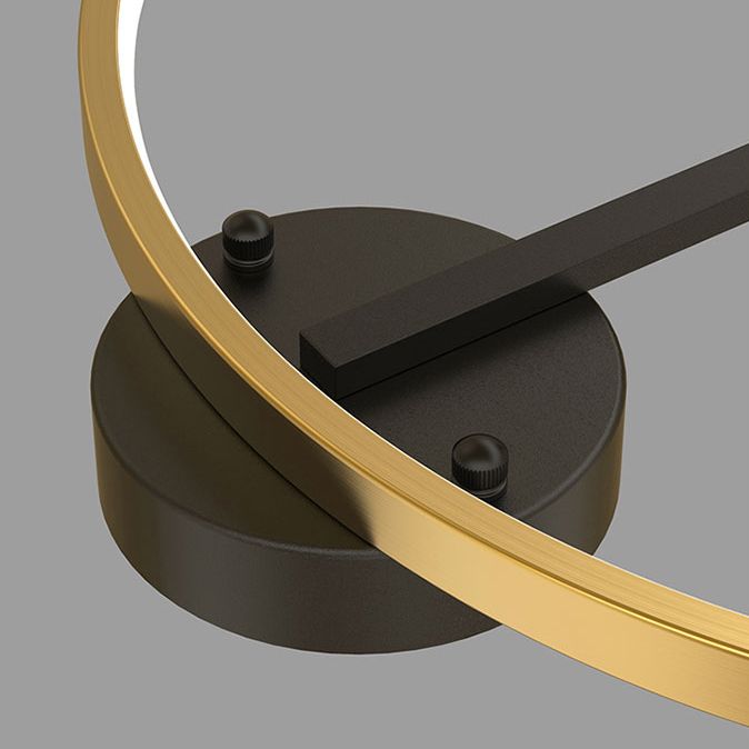 Aluminium circulaire Aluminium Semi Flush Plafond Aymording in Modern Simplicité Metal Indoor plafond Light avec lampe réglable