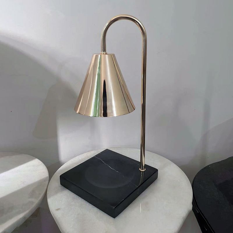 Postmodern Style Cone Shape Table Light Metal 1 Light Nightstand Lamps for Bedside