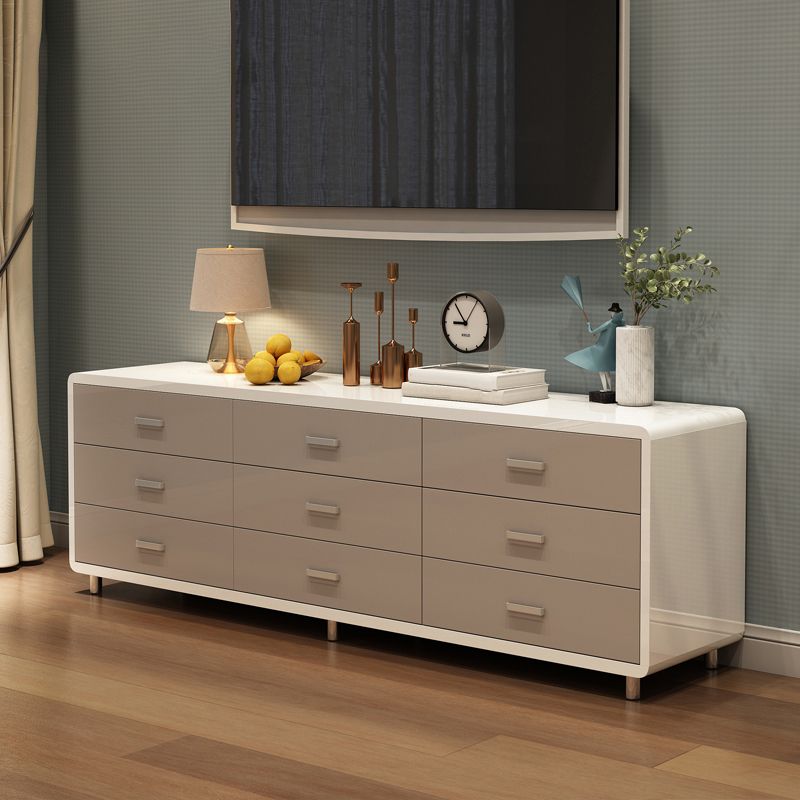 Modern Engineered Wood Sideboard Simple Buffet Table with Drawer for Dining Room