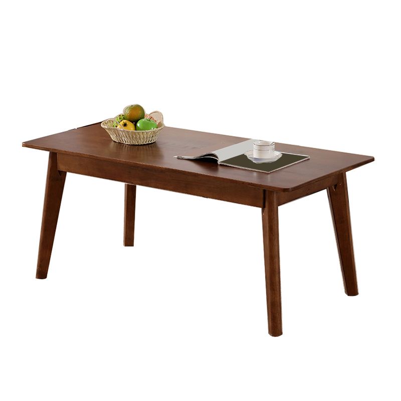 Rectangular/square 4 Legs Base Solid Wood Table Nordic Style Coffee Table