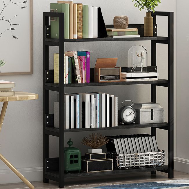 Open Multi-layer Bookshelf Modern Steel Wood Home Living Room Bookcase