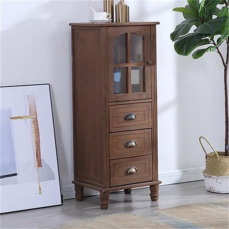Wood Accent Cabinet with 1 Door 11.81" Wide Rectangle Side Cabinet