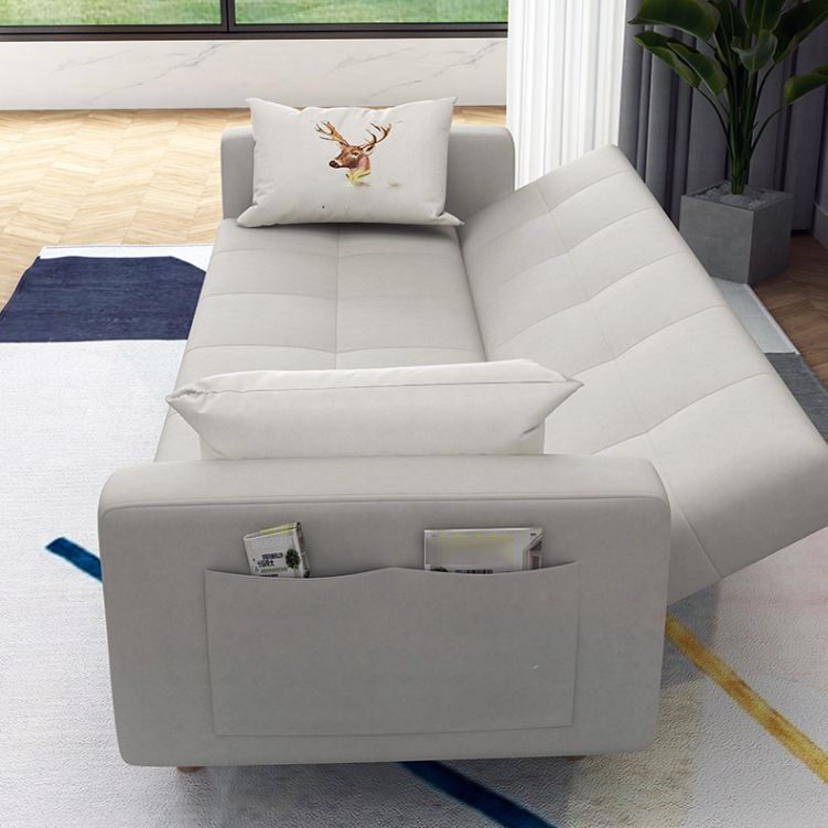 Scandinavian Seating Living Room Square Arm Biscuit Back Standard Settee