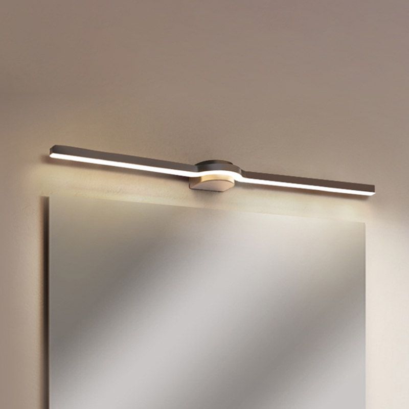 16 "/23,5" l Acryl Schlanke Linie Eitelkeitslicht zeitgenössische LED -Wandlampenleuchte in schwarz, weiß/warmes Licht