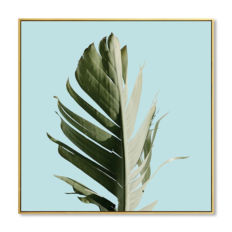 Banana Leaf Canvas Tropics Aesthetics Botanics Wall Art Print in Green for Bedroom