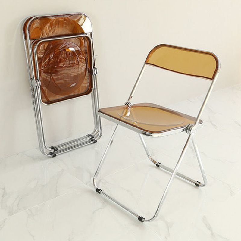 Chaise latérale pliante ouverte en plastique de style industriel