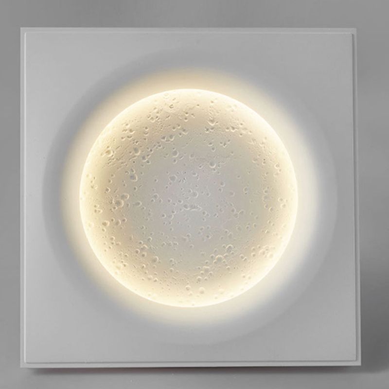 Simple Round Wall Lamps Stone Wall Light Fixtures for Living Room