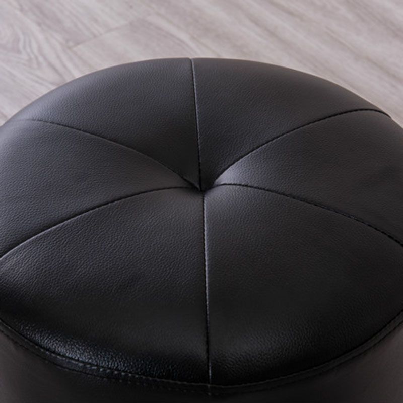 Genuine Leather Standard Stool Modern Style Simple Round Stool