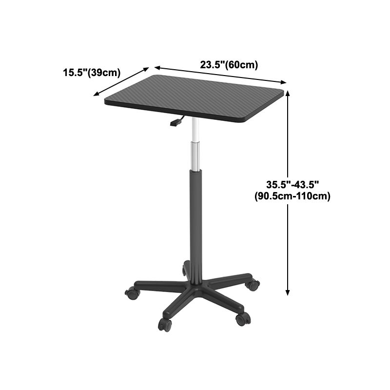 Modern Rectangular Office Desk Height Adjustable Office Desk with Caster Wheels