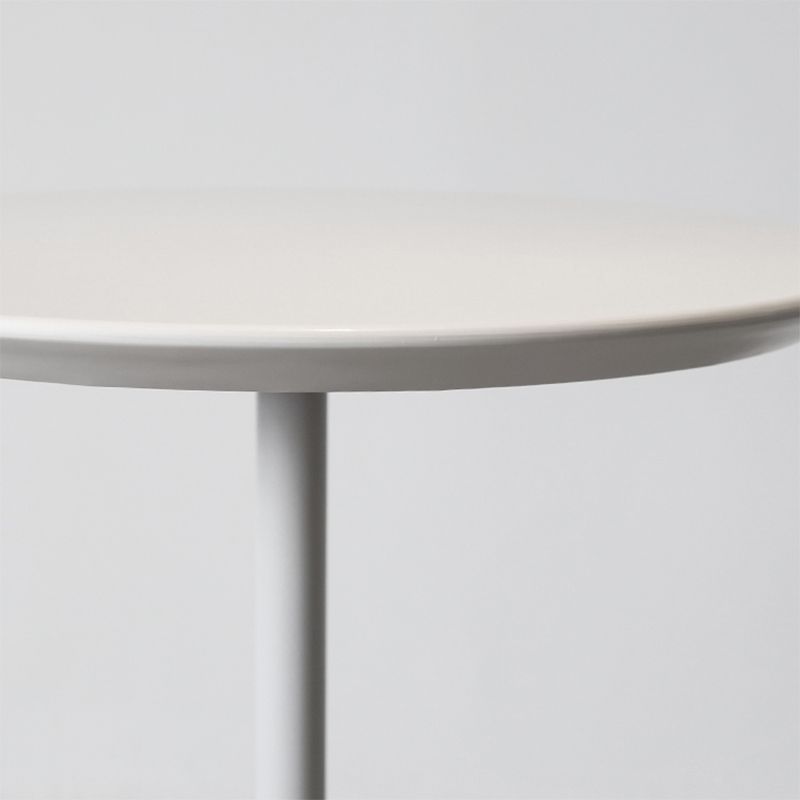 Contemporary Style  Round Wooden Coffee Table Iron Pedestal Base
