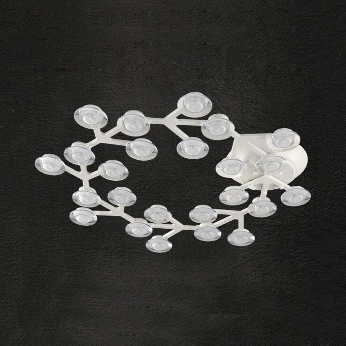 LED 7/9/10 Lights Kitchen Flushmount Light with Round Acrylic Shade White Flush Ceiling Light in Warm/White Light