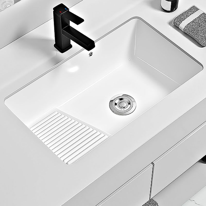 Modern Vessel Lavatory Sink Porcelain with Faucet Bathroom Sink